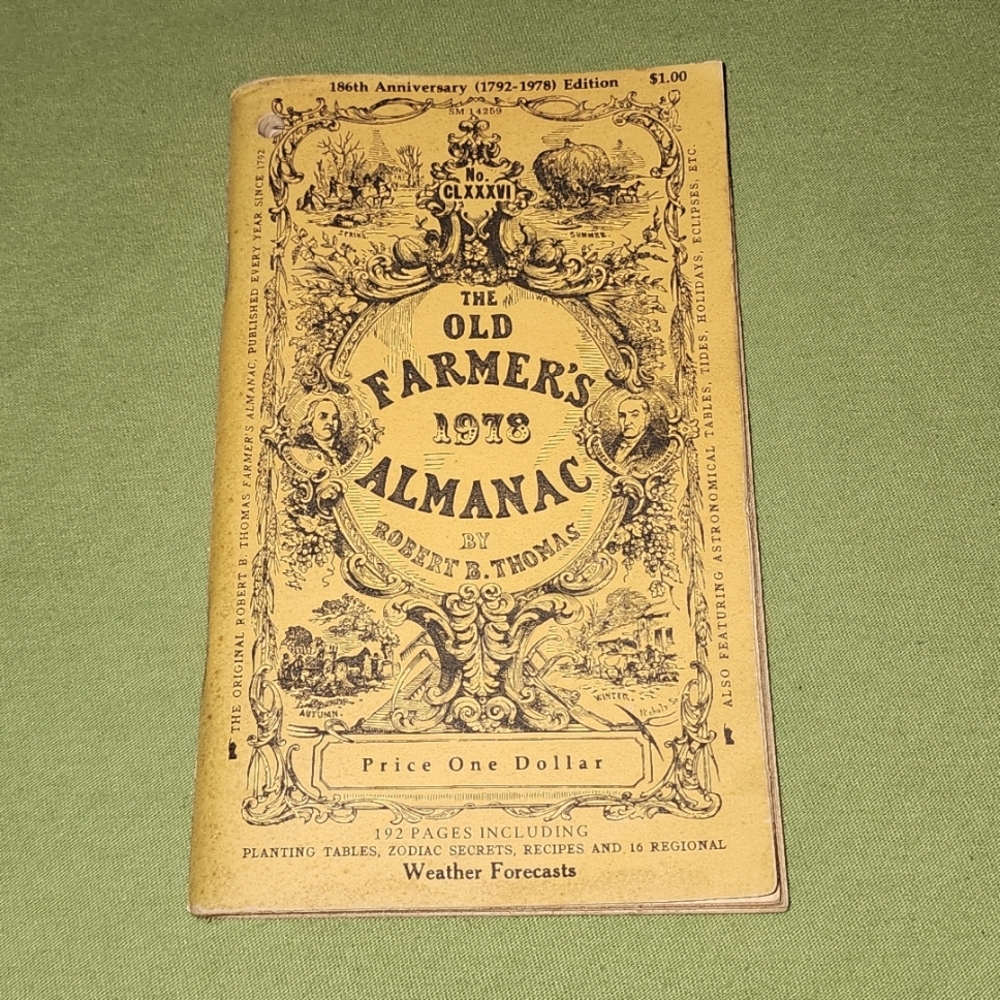 Vintage 1978 The Old Farmers Almanac Softcover Robert B. Thomas